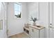 Convenient drop zone with built-in bench and storage at 3300 Founding Place, Raleigh, NC 27612