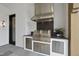 Stainless steel outdoor kitchen with grill and ample counter space at 3300 Founding Place, Raleigh, NC 27612