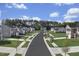 Bird's-eye view of a residential neighborhood with well-maintained lawns at 1577 Ivy Meadow Ln, Zebulon, NC 27597