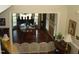 View of the formal dining room from the upper level at 334 Ira B Tart Rd, Dunn, NC 28334