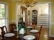 Formal dining room with hardwood floors and chandelier at 334 Ira B Tart Rd, Dunn, NC 28334
