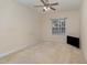 Bedroom with carpeted floors and a ceiling fan at 140 Applegate Dr, Franklinton, NC 27525