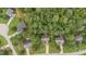 Aerial view of homes surrounded by lush green trees at 140 Applegate Dr, Franklinton, NC 27525