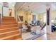 Bright dining area with a modern wooden table and stylish decor at 103 W Main St # 405, Durham, NC 27701