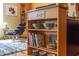 Built-in shelving unit with books and decorative items at 103 W Main St # 405, Durham, NC 27701