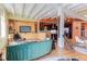 Open concept living room and kitchen with hardwood floors at 103 W Main St # 405, Durham, NC 27701