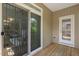 Deck with sliding glass doors leading to living area at 622 Chronicle Dr, Cary, NC 27513