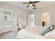 Bedroom with private access to deck and bathroom at 622 Chronicle Dr, Cary, NC 27513