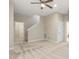 Unfinished basement with neutral carpeting and stairs at 622 Chronicle Dr, Cary, NC 27513
