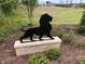 Community entrance with a black metal lion statue at 2506 Silas Peak Ln, Apex, NC 27523