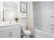 Clean bathroom featuring a bathtub, toilet and vanity at 2833 Egert Dr, Haw River, NC 27258