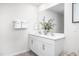 Double vanity bathroom with modern fixtures at 2833 Egert Dr, Haw River, NC 27258