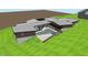 An elevated view of a home showcasing its contemporary architecture and backyard pool at 10397 Holt, Chapel Hill, NC 27517