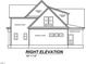Architectural drawing showing the home's right side elevation with siding details at 2560 Lassiter Rd, Four Oaks, NC 27524