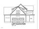 Architectural drawing showing the home's left side elevation with siding details at 2560 Lassiter Rd, Four Oaks, NC 27524