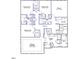Upper floor plan with 4 bedrooms and 2 baths at 124 August Pond Way # 138, Raleigh, NC 27603