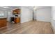 Bright living room with hardwood floors and a ceiling fan at 208 Scarlett Dr, Chapel Hill, NC 27517