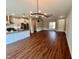 Elegant dining room with hardwood floors and chandelier at 3701 Greystone Dr, Rocky Mount, NC 27804