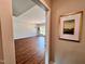 Open dining room with hardwood floors and chandelier at 3701 Greystone Dr, Rocky Mount, NC 27804