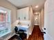 Bright hallway with built-in desk and storage at 3701 Greystone Dr, Rocky Mount, NC 27804