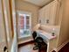 Built-in desk and shelving in this home office at 3701 Greystone Dr, Rocky Mount, NC 27804