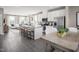 Open concept kitchen with island and stainless steel appliances at 1222 Helms St, Durham, NC 27713