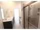 Bathroom with double vanity and walk-in shower at 1055 Talisker Way # 19, Burlington, NC 27215