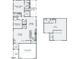 Two-story floor plan with 2 bedrooms, 2 baths, and a 2-car garage at 146 Swain St, Clayton, NC 27527