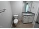 Small bathroom with granite countertop and toilet at 231 Lotus Ave, Smithfield, NC 27577