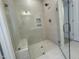 Large walk-in shower with built-in bench and tiled walls at 177 Swain St, Clayton, NC 27527