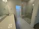 Bathroom with double vanity, large shower, and separate toilet area at 177 Swain St, Clayton, NC 27527