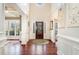 Bright foyer with hardwood floors, high ceilings, and elegant decor at 2005 Shingleback Dr, Wake Forest, NC 27587