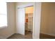 Shelved closet with sliding doors at 1203 Keith Hills Rd, Lillington, NC 27546
