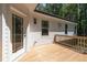 Spacious deck overlooking wooded backyard at 114 Shaman Dr, Louisburg, NC 27549