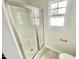 Bathroom with a shower stall and tiled floor at 36 Kevior Ave, Four Oaks, NC 27524