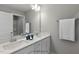 Double vanity bathroom with modern finishes and a shower/tub combo at 8809 Melvin St # 34, Willow Springs, NC 27592