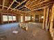 Living room under construction, framing visible at 8809 Melvin St # 34, Willow Springs, NC 27592