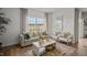 Relaxing living room featuring comfortable seating and large window at 2209 Fletchers Ridge Dr, Durham, NC 27703