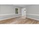 Living room with hardwood floors and gray walls at 2113 Eveton Ln, Sanford, NC 27330