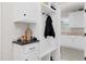 Convenient mudroom with built-in bench and storage at 3105 W Hampton Dr, Rocky Mount, NC 27804