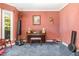 Home office featuring a piano, exercise equipment, and ample space at 3313 Overhead Ct, Willow Springs, NC 27592