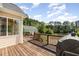 Spacious deck with a built-in grill and water views at 3313 Overhead Ct, Willow Springs, NC 27592