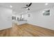 Bright living room with hardwood floors and an open concept design at 2708 B Ashley St, Durham, NC 27704