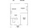 First floor plan showcasing living room, kitchen, and one-car garage at 133 Greenview St, Clayton, NC 27520