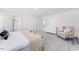 Large main bedroom with plush carpeting, a comfortable bed, and ample space at 310 Narbeth Ct, Sanford, NC 27330