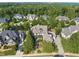 Aerial view of house and neighborhood at 122 Highclere Ln, Cary, NC 27518