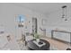 Cozy living room with access to private deck and bath at 3005 Corbell Rd, Durham, NC 27701