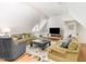 Spacious bonus room with vaulted ceiling, comfy seating, and a large TV at 50211 Manly, Chapel Hill, NC 27517