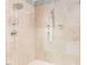Large walk-in shower with tile surround and multiple shower heads at 50211 Manly, Chapel Hill, NC 27517