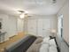 Virtually staged main bedroom with large closet at 114 Canterfield Rd, Cary, NC 27513